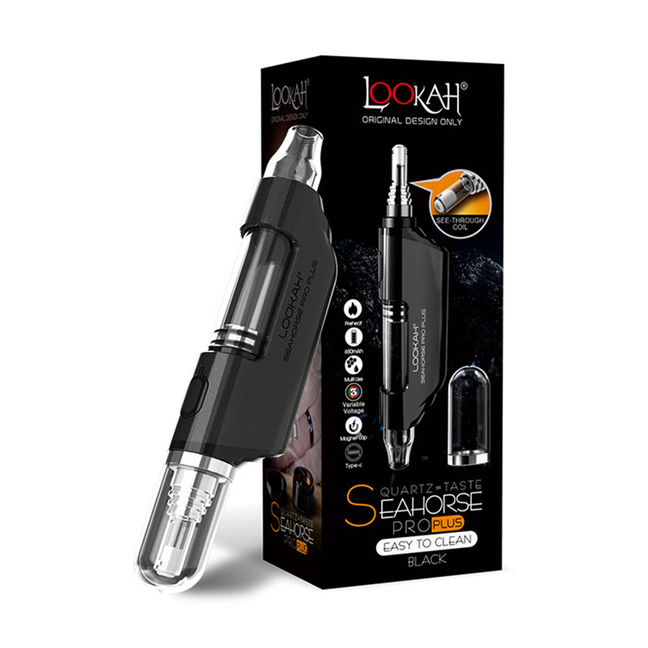 Lookah - Seahorse Pro Plus 650mAh Vaporizer Kit - SWED Lookah - Seahorse Pro Plus 650mAh Vaporizer Kit - SWED